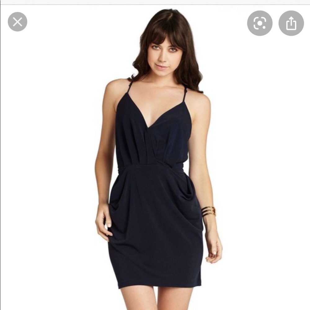 bcbg black mini pocket dress
